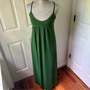 Susana Monaco Green Cross Back Maxi Dress sz M